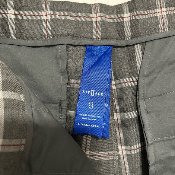 Kit and Ace Grey Plaid Go To Trouser, Size 8 - Picture 3 of 7